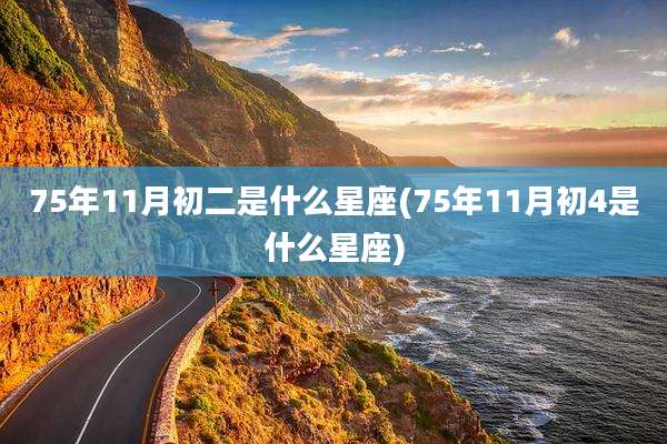 75年11月初二是什么星座(75年11月初4是什么星座)