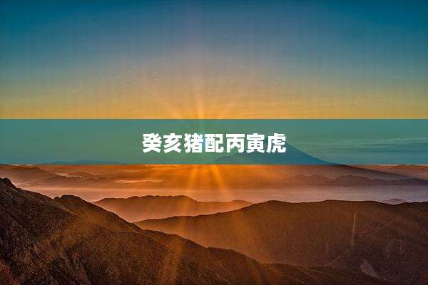 癸亥猪配丙寅虎