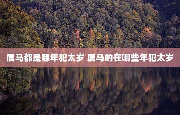 属马都是哪年犯太岁 属马的在哪些年犯太岁