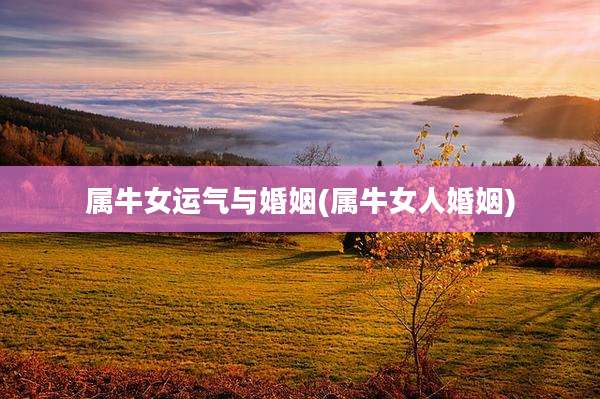 属牛女运气与婚姻(属牛女人婚姻)