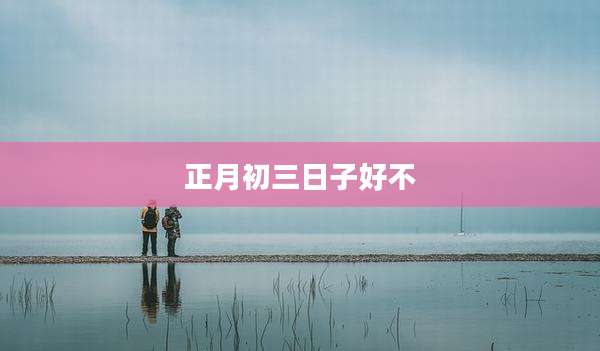 正月初三日子好不