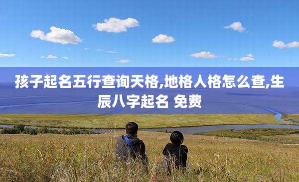 孩子起名五行查询天格,地格人格怎么查,生辰八字起名 免费