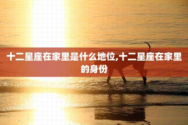 十二星座在家里是什么地位,十二星座在家里的身份