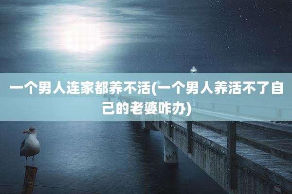 一个男人连家都养不活(一个男人养活不了自己的老婆咋办)