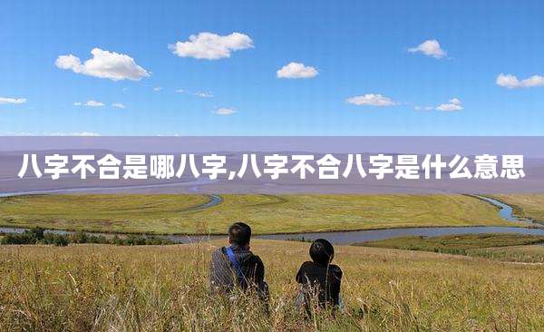 八字不合是哪八字,八字不合八字是什么意思