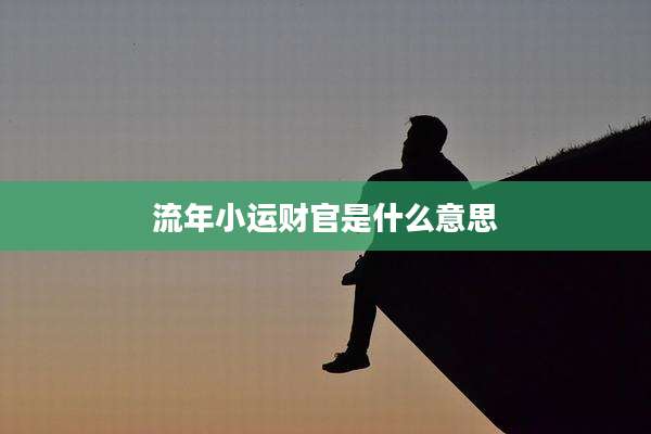 流年小运财官是什么意思