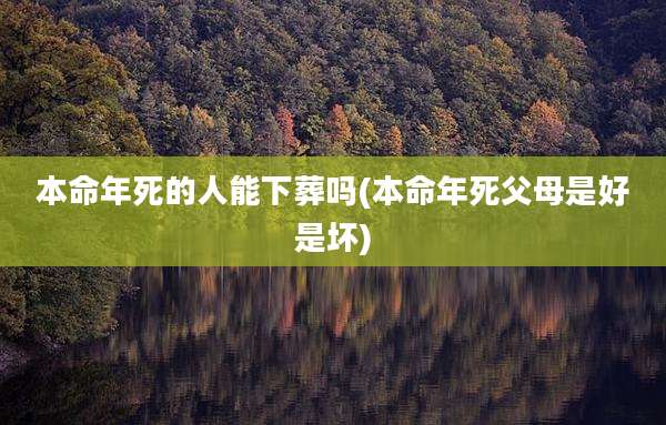 本命年死的人能下葬吗(本命年死父母是好是坏)