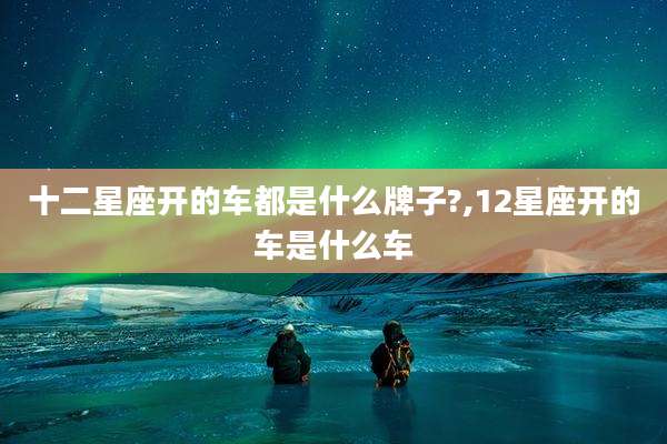 十二星座开的车都是什么牌子?,12星座开的车是什么车