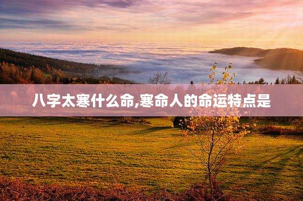 八字太寒什么命,寒命人的命运特点是