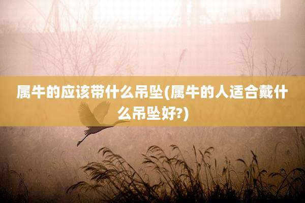 属牛的应该带什么吊坠(属牛的人适合戴什么吊坠好?)