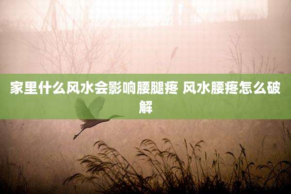 家里什么风水会影响腰腿疼 风水腰疼怎么破解