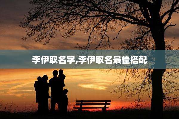 李伊取名字,李伊取名最佳搭配