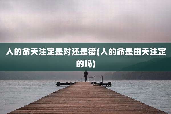 人的命天注定是对还是错(人的命是由天注定的吗)