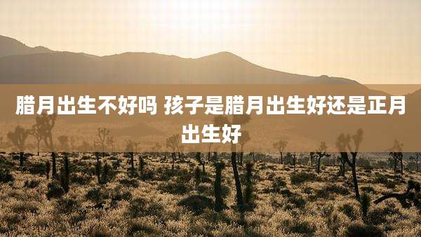 腊月出生不好吗 孩子是腊月出生好还是正月出生好