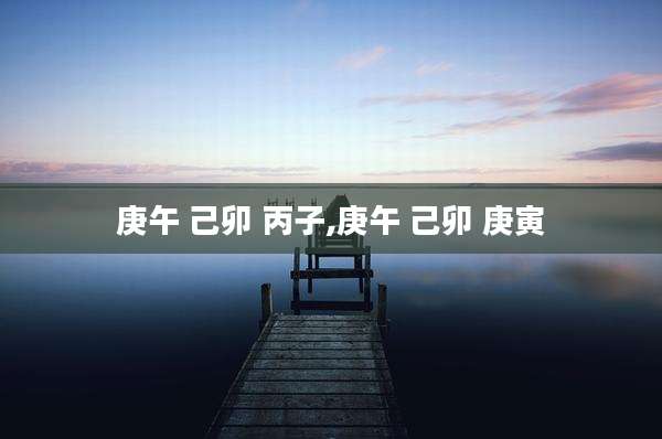 庚午 己卯 丙子,庚午 己卯 庚寅
