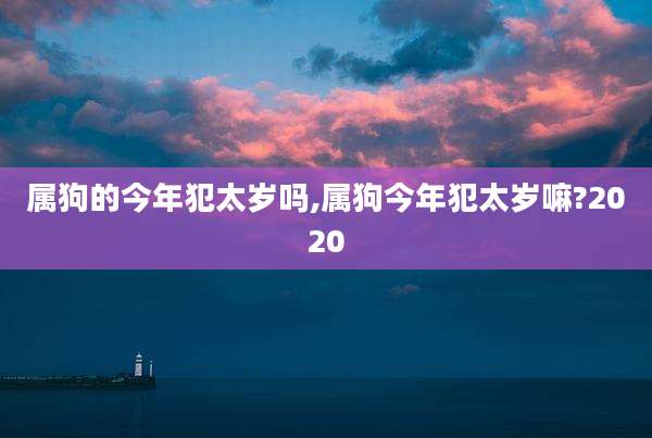 属狗的今年犯太岁吗,属狗今年犯太岁嘛?2020