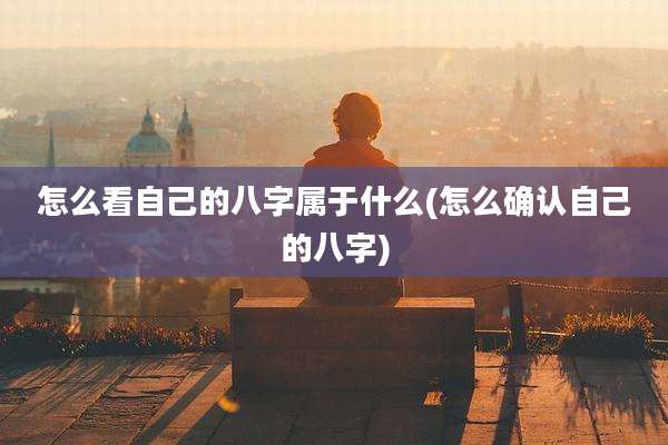 怎么看自己的八字属于什么(怎么确认自己的八字)