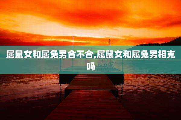 属鼠女和属兔男合不合,属鼠女和属兔男相克吗