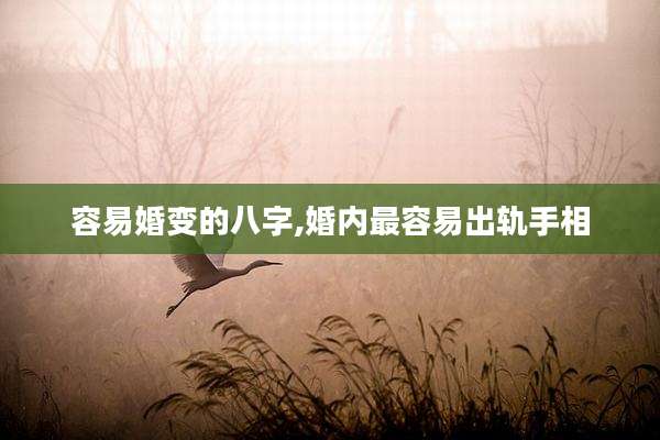 容易婚变的八字,婚内最容易出轨手相