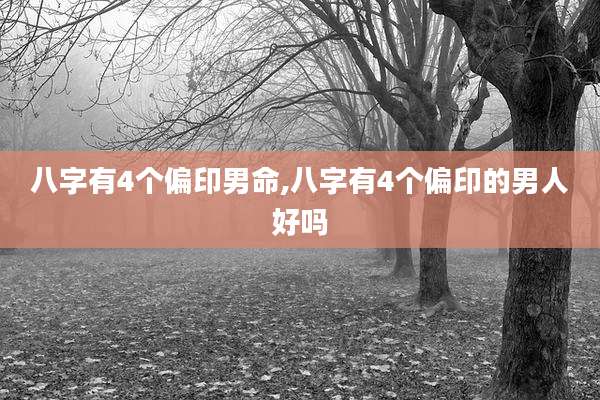 八字有4个偏印男命,八字有4个偏印的男人好吗