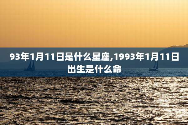 93年1月11日是什么星座,1993年1月11日出生是什么命
