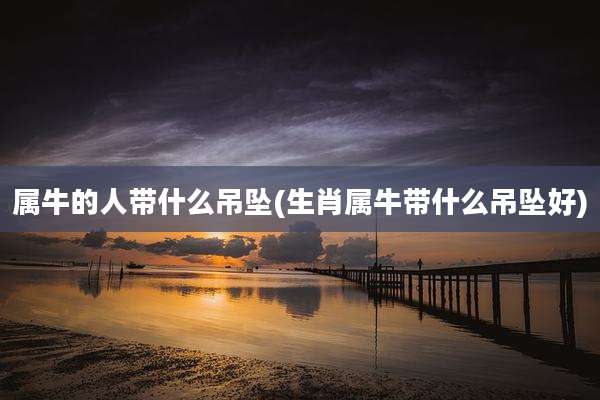 属牛的人带什么吊坠(生肖属牛带什么吊坠好)