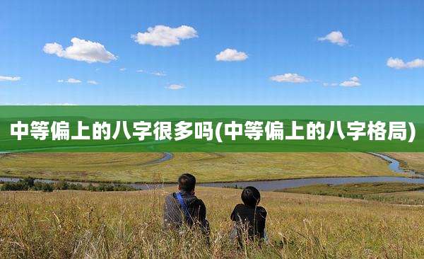 中等偏上的八字很多吗(中等偏上的八字格局)