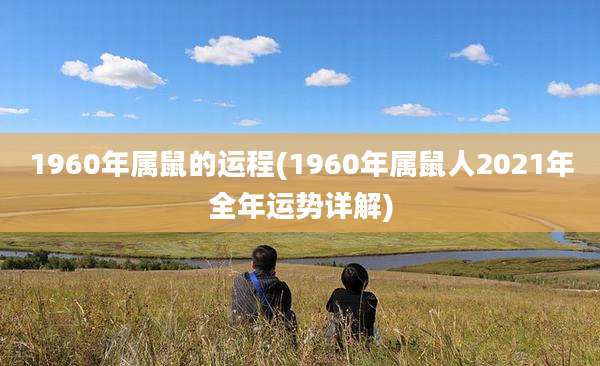 1960年属鼠的运程(1960年属鼠人2021年全年运势详解)