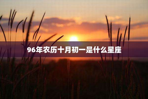 96年农历十月初一是什么星座