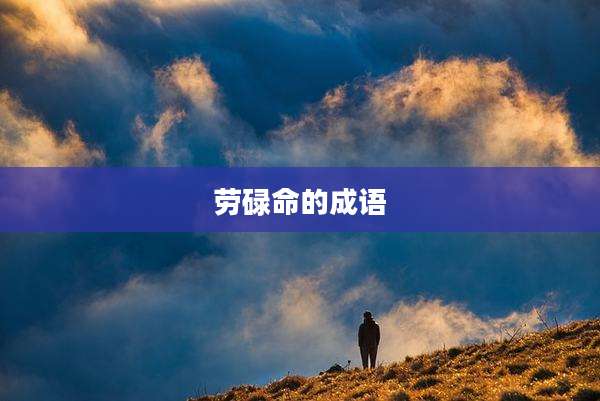 劳碌命的成语
