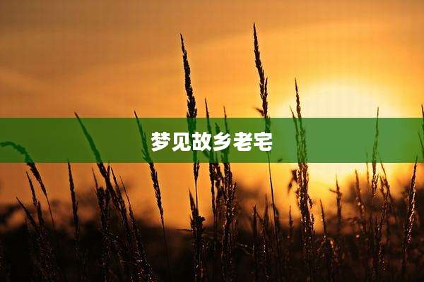 梦见故乡老宅