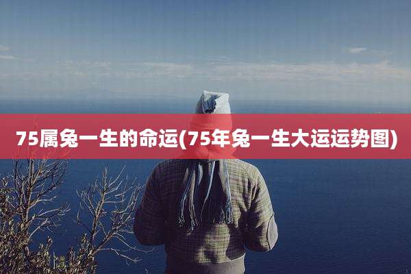 75属兔一生的命运(75年兔一生大运运势图)