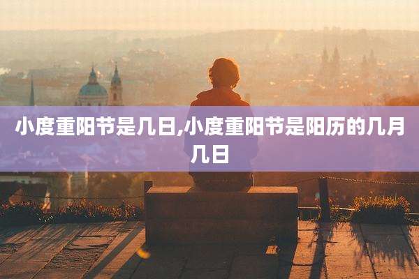 小度重阳节是几日,小度重阳节是阳历的几月几日