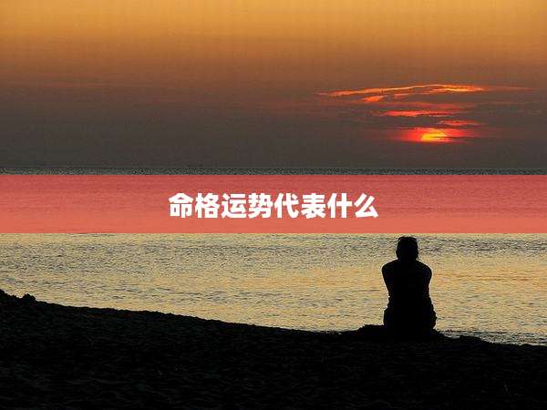 命格运势代表什么
