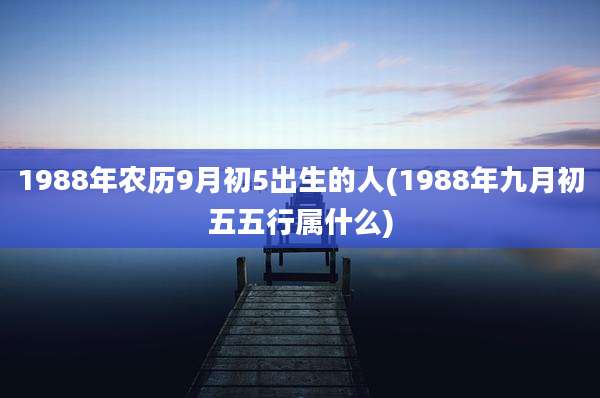 1988年农历9月初5出生的人(1988年九月初五五行属什么)