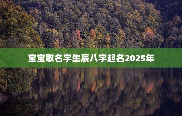 宝宝取名字生辰八字起名2025年
