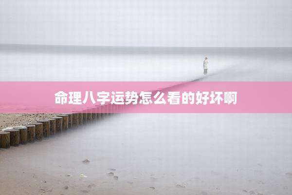 命理八字运势怎么看的好坏啊