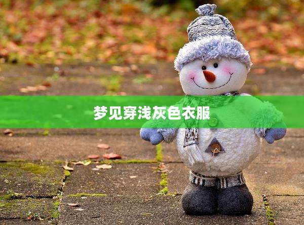 梦见穿浅灰色衣服
