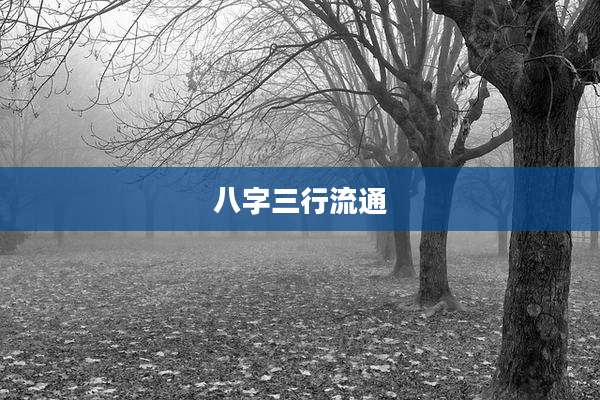 八字三行流通