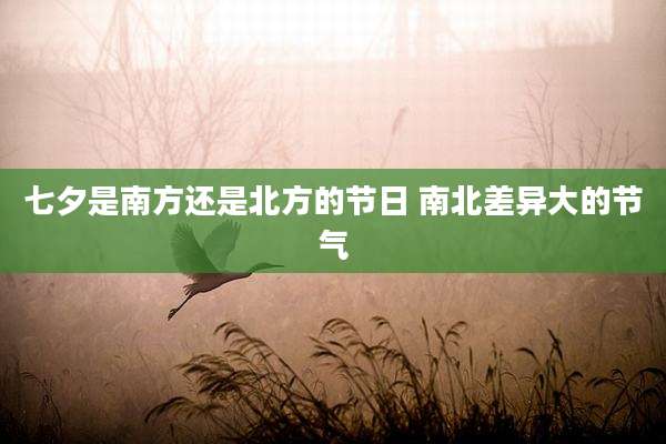 七夕是南方还是北方的节日 南北差异大的节气