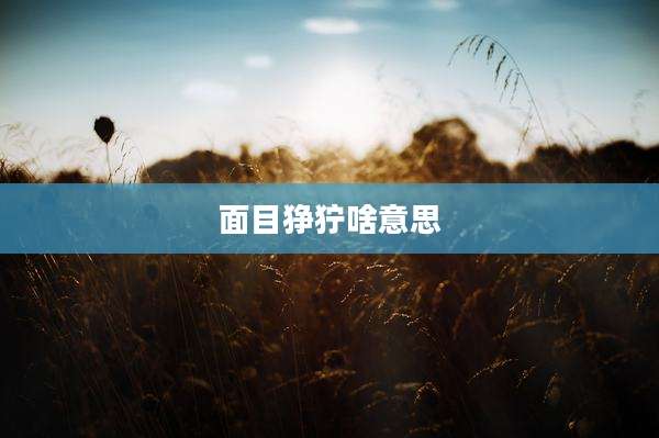 面目狰狞啥意思