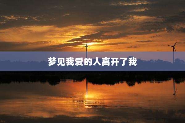 梦见我爱的人离开了我