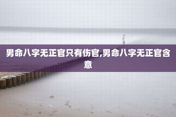 男命八字无正官只有伤官,男命八字无正官含意