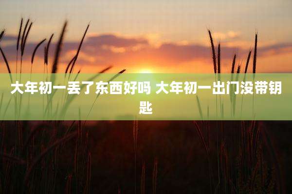 大年初一丢了东西好吗 大年初一出门没带钥匙