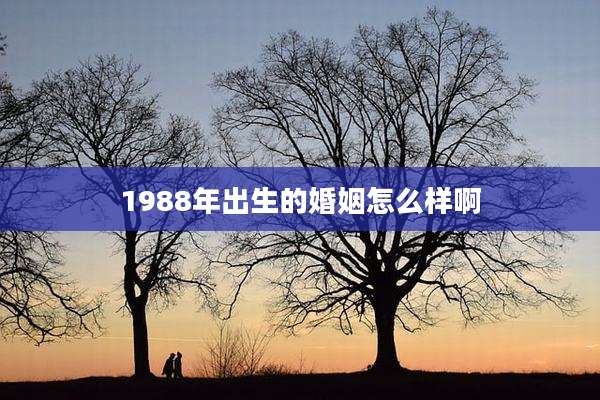 1988年出生的婚姻怎么样啊
