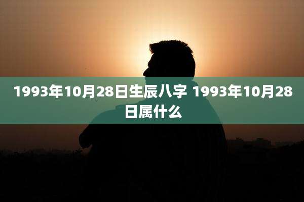1993年10月28日生辰八字 1993年10月28日属什么