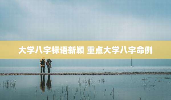 大学八字标语新颖 重点大学八字命例