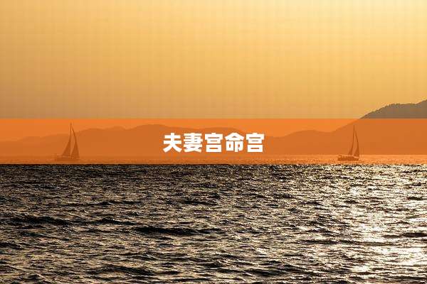 夫妻宫命宫