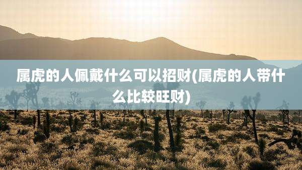 属虎的人佩戴什么可以招财(属虎的人带什么比较旺财)