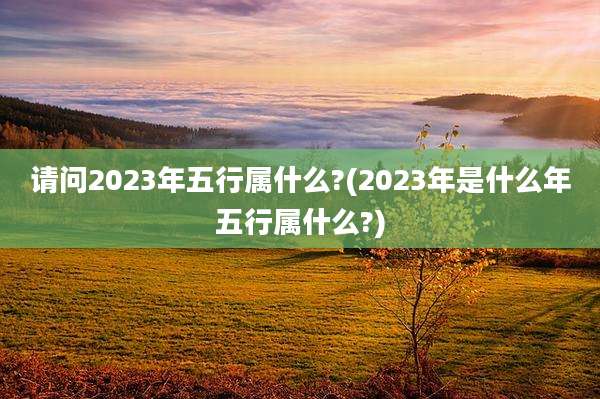 请问2023年五行属什么?(2023年是什么年五行属什么?)